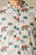 MLS PRINTED KURTA PAJAMA