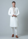 MLS EMROIDERED KURTA PAJAMA 2PCS