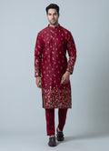 MLS EMBROIDERED KURTA PAJAMA 2PCS
