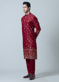 MLS EMBROIDERED KURTA PAJAMA 2PCS