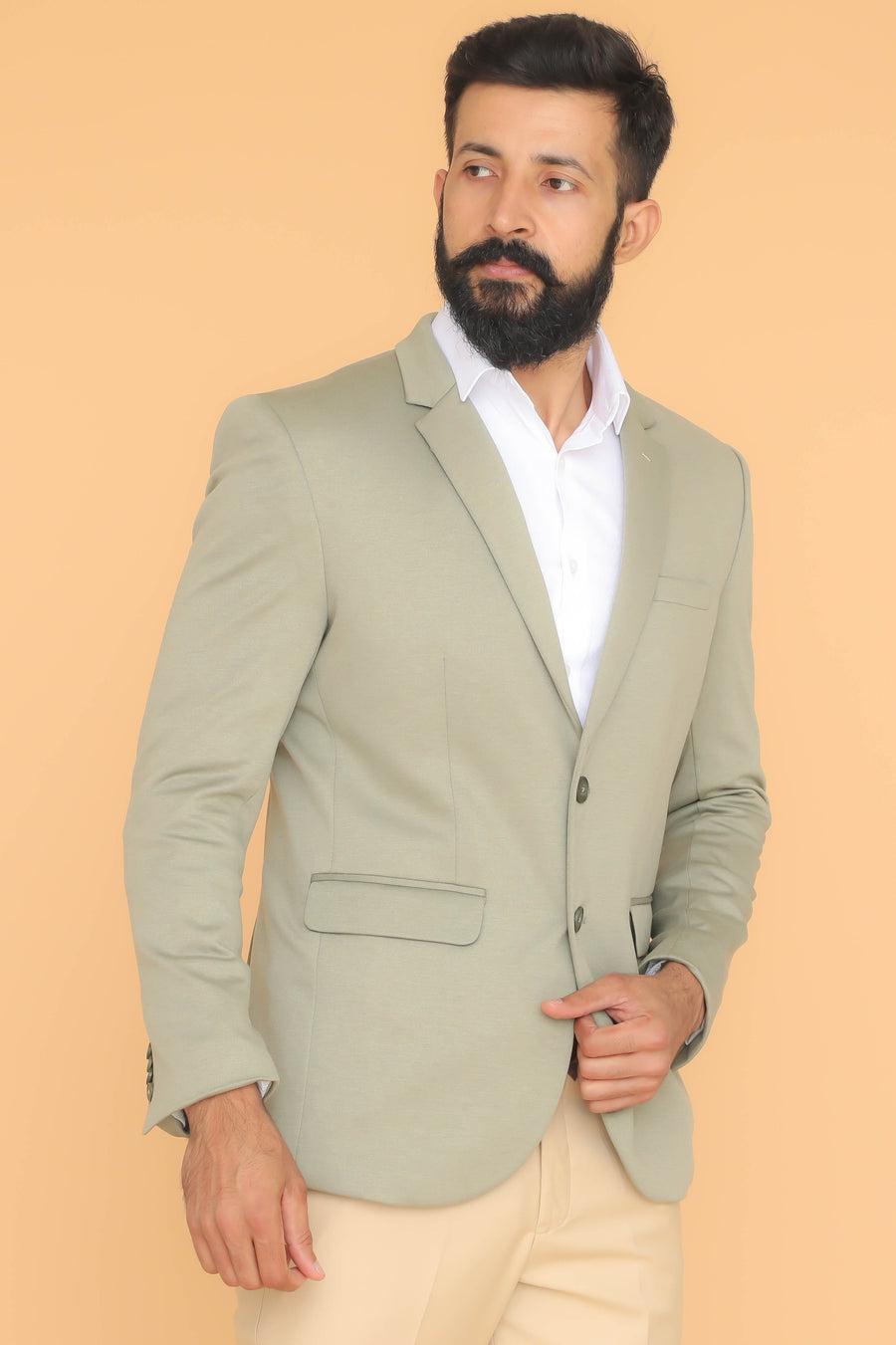 Shop SEA GREEN COAT BLAZER 1PCS online-5263 Shop SEA GREEN COAT BLAZER 1PCS online-5263