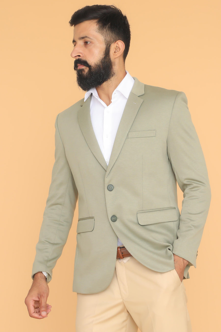 Shop SEA GREEN COAT BLAZER 1PCS online-5263 Shop SEA GREEN COAT BLAZER 1PCS online-5263