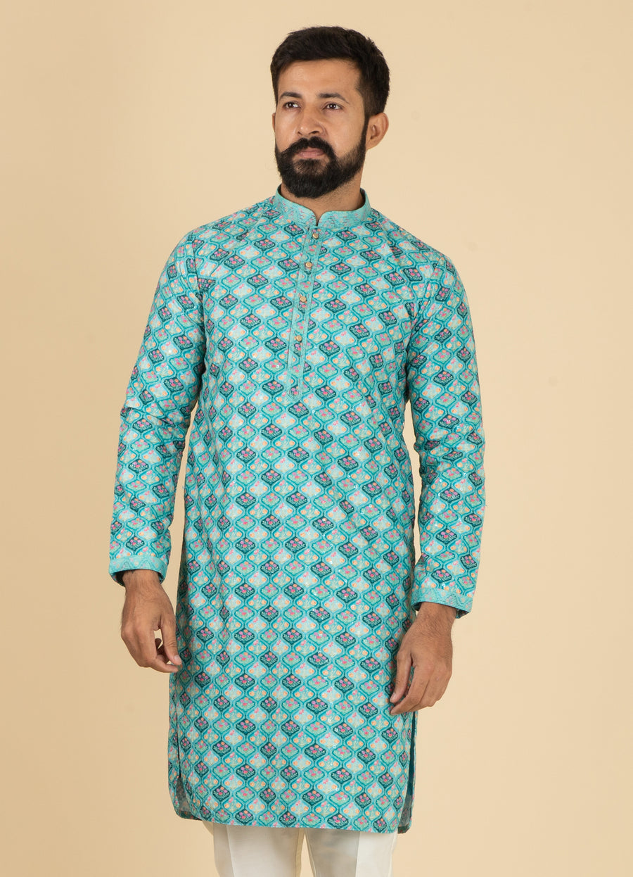 MLS PRINTED KURTA PAJAMA 2PCS