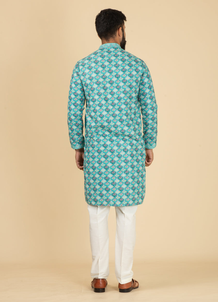 MLS PRINTED KURTA PAJAMA 2PCS