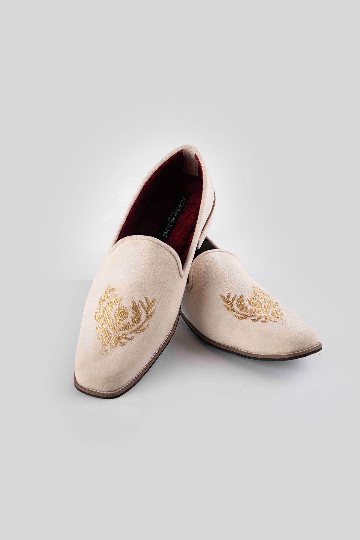 Shop Cream MLS Velvet Shoes online cream - Main Image
