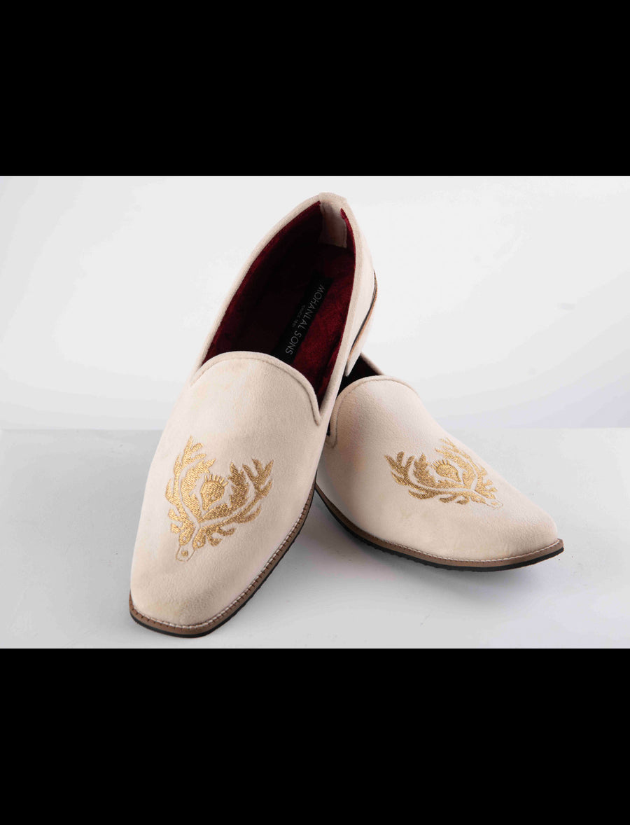 Shop Cream MLS Velvet Shoes online cream - Main Image