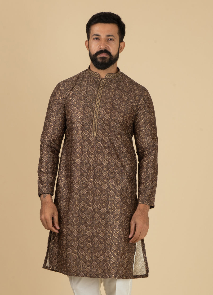 MLS PRINTED KURTA PAJAMA 2PCS