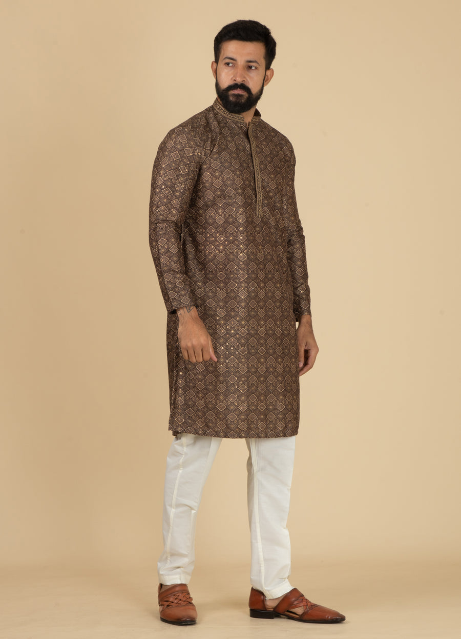 MLS PRINTED KURTA PAJAMA 2PCS