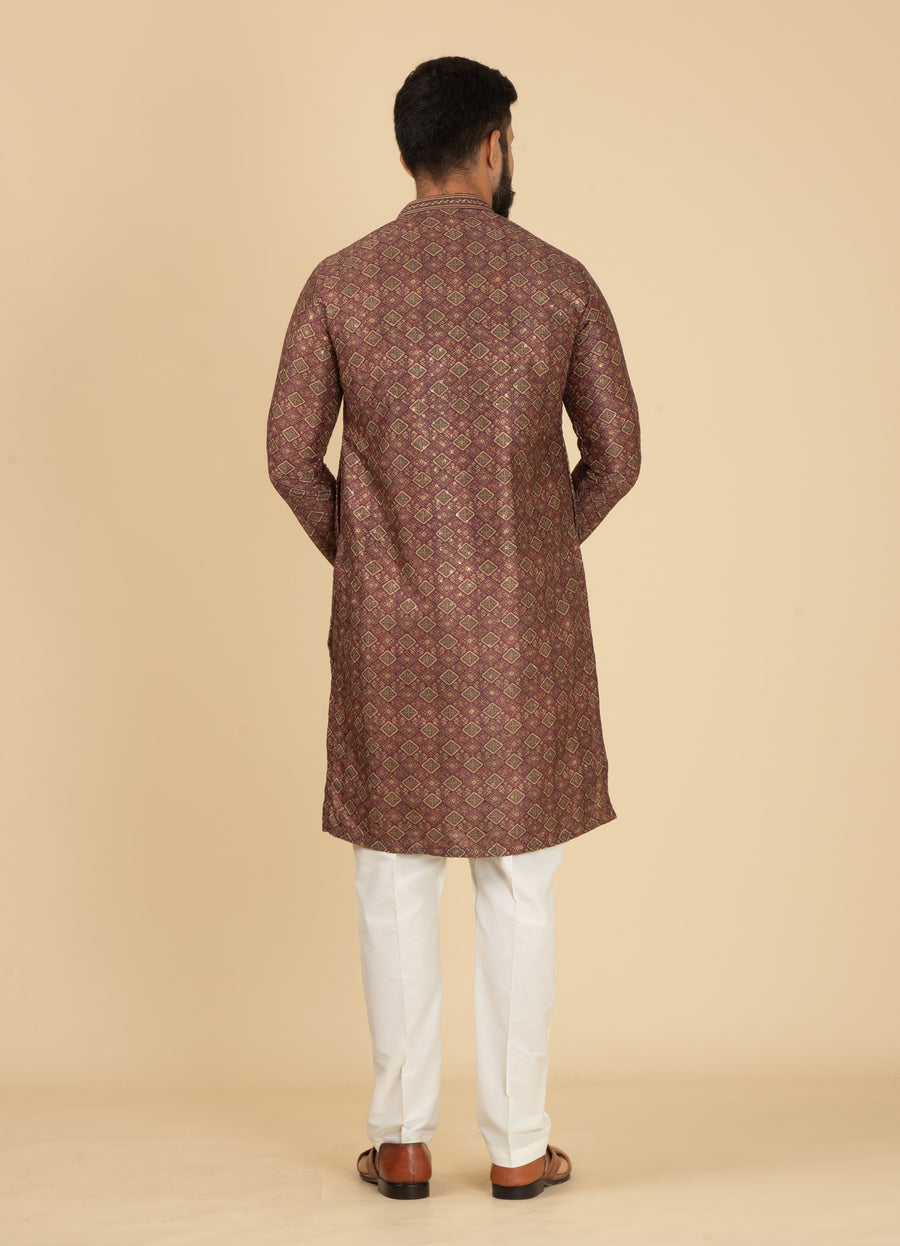 MLS PRINTED KURTA PAJAMA 2PCS