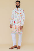 MLS EMBROIDERED KURTA PAJAMA