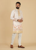 MLS EMBROIDERED KURTA PAJAMA 2PCS