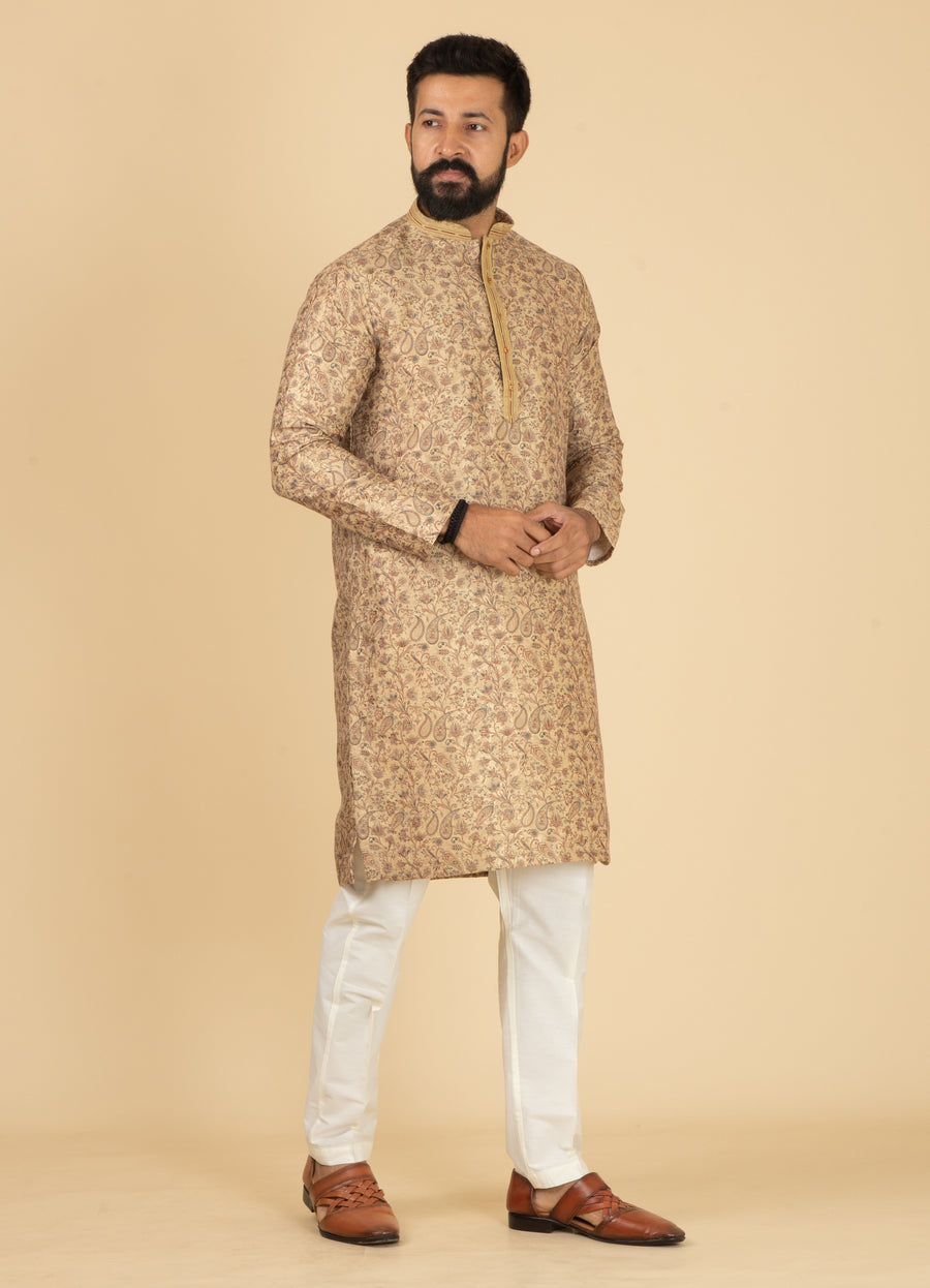 MLS PRINTED KURTA PAJAMA 2PCS