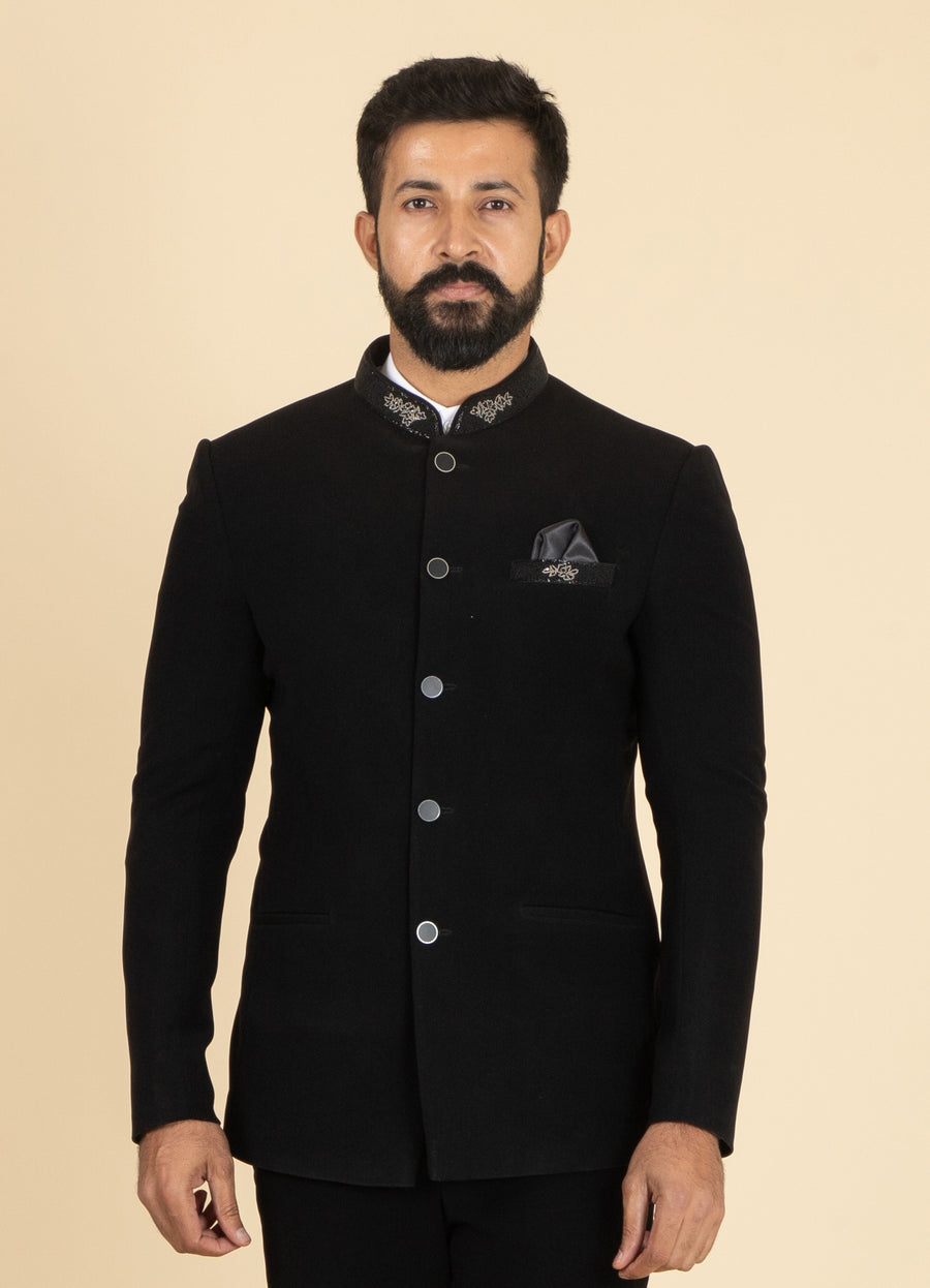 MLS EMBROIDERED JODHPURI SUIT 2PCS
