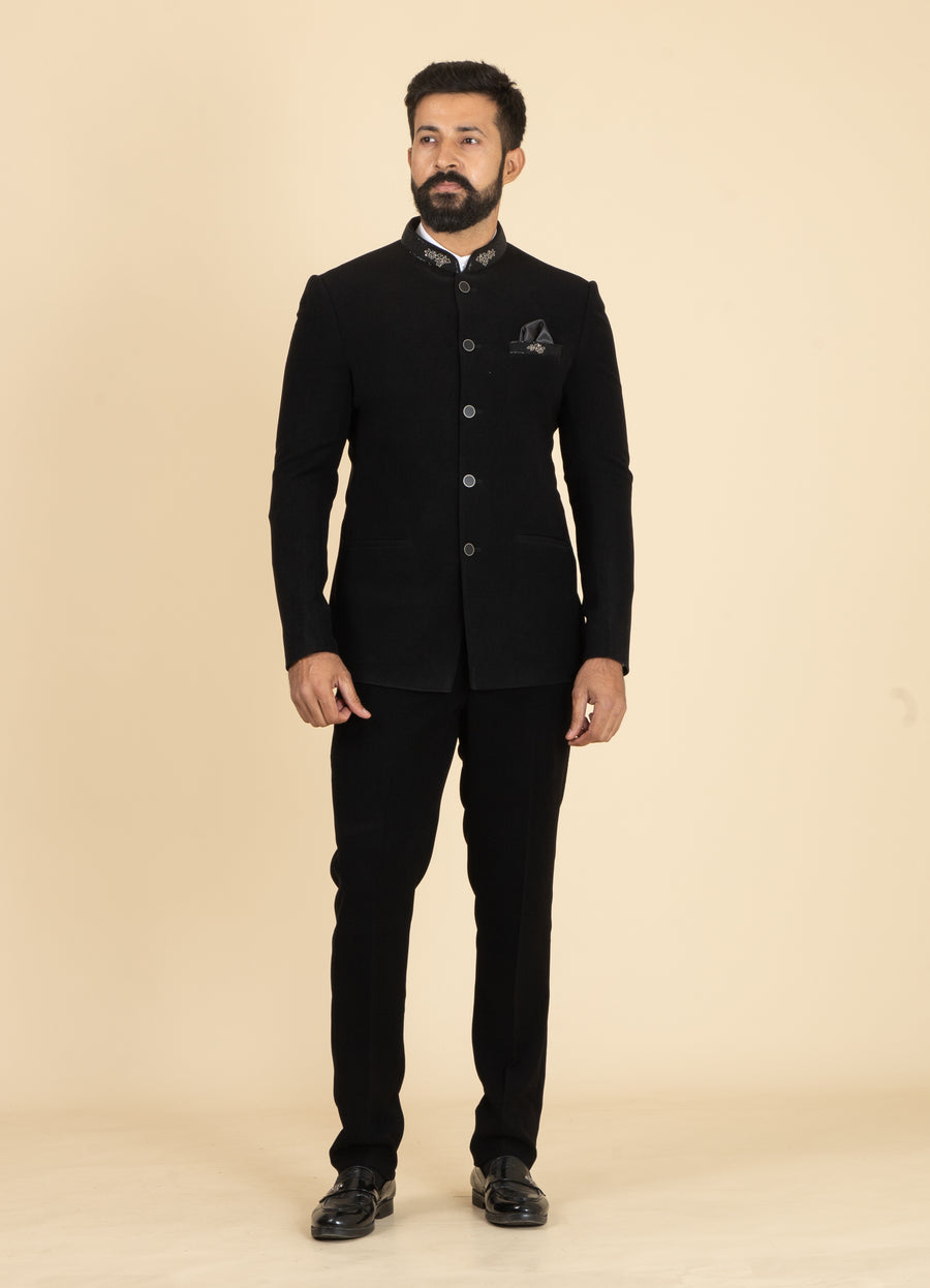 MLS EMBROIDERED JODHPURI SUIT 2PCS