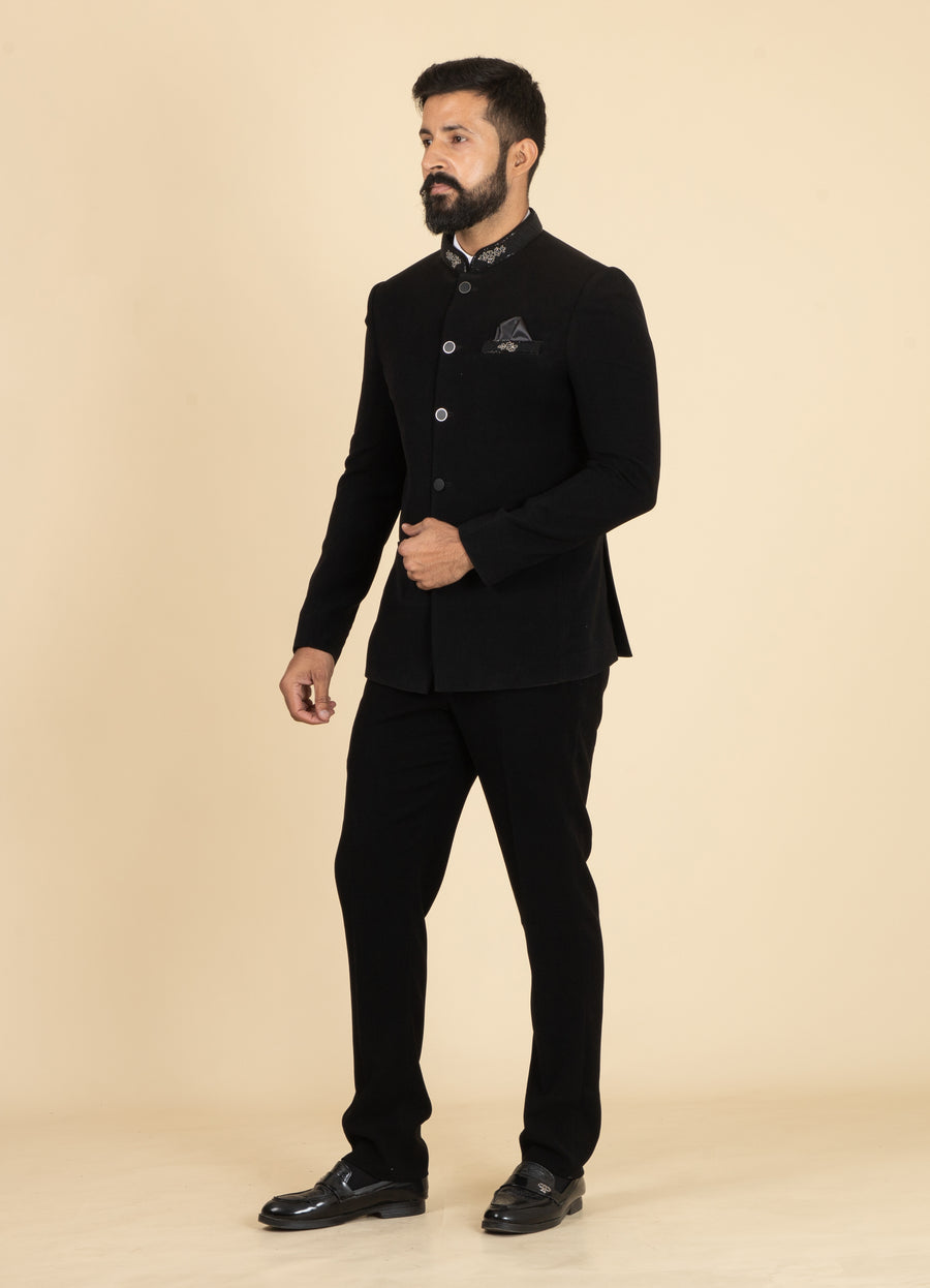 MLS EMBROIDERED JODHPURI SUIT 2PCS