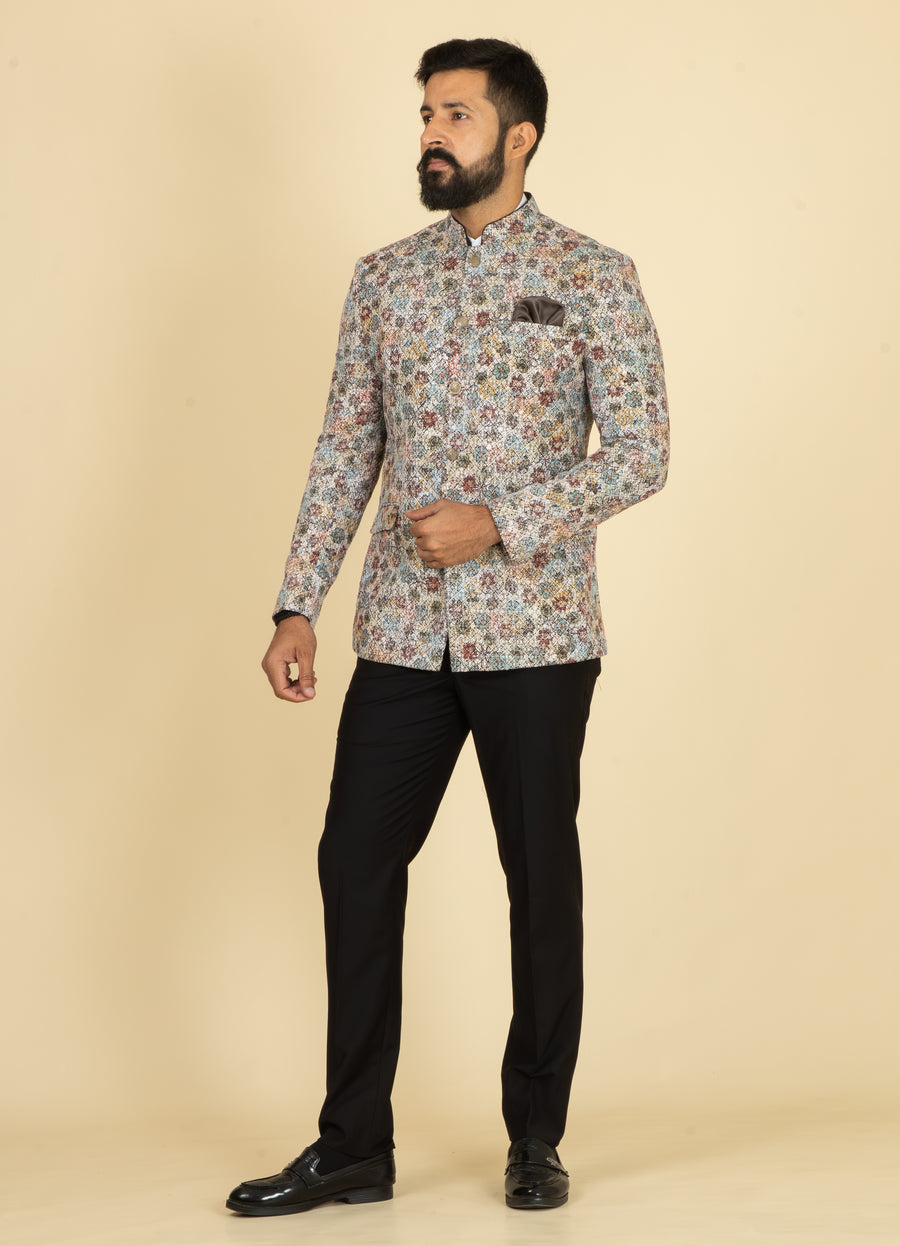 MLS PRINTED JODHPURI SUIT