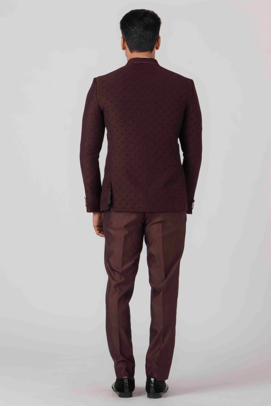Amazon.com: LUXURAZI Men's Maroon Designer Self Textured Bandghala Jodhpuri  Suit : Clothing, Shoes & Jewelry