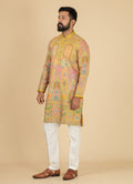 MLS EMBROIDERED KURTA PAJAMA 2PCS