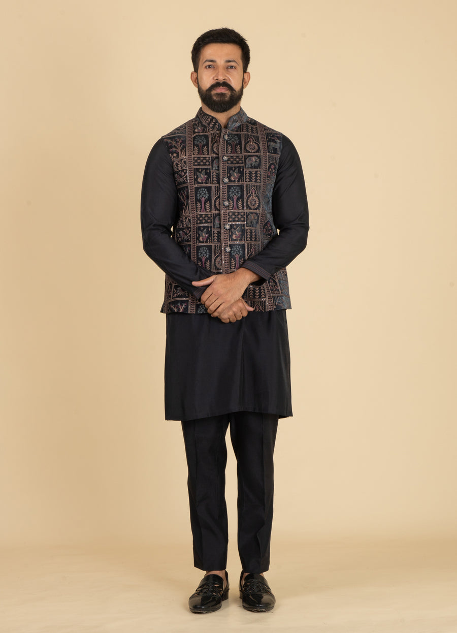 MLS KURTA JAWAHAR SET 3PCS