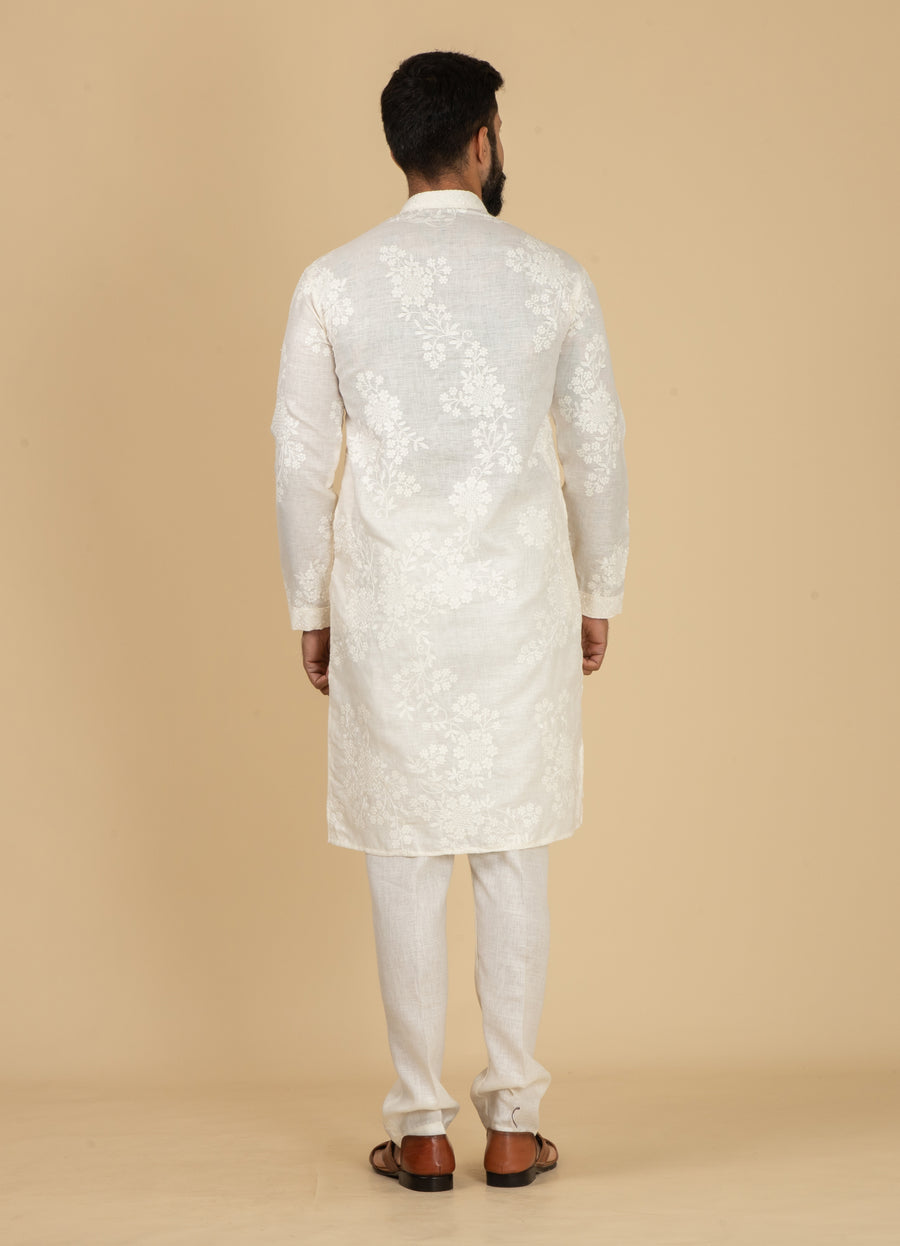 MLS EMBROIDERED KURTA PAJAMA