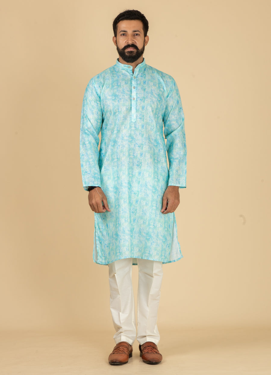 MLS PRINTED KURTA PAJAMA 2PCS