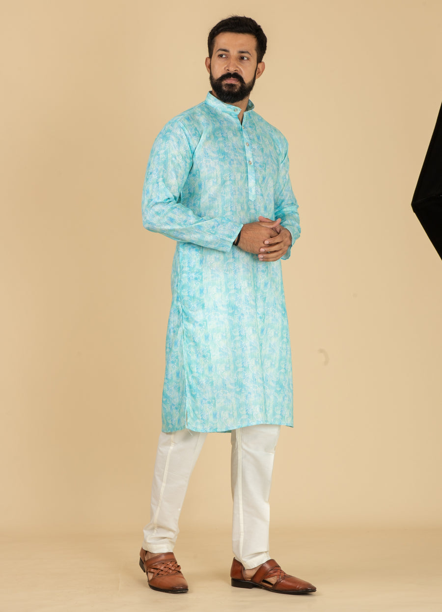 MLS PRINTED KURTA PAJAMA 2PCS