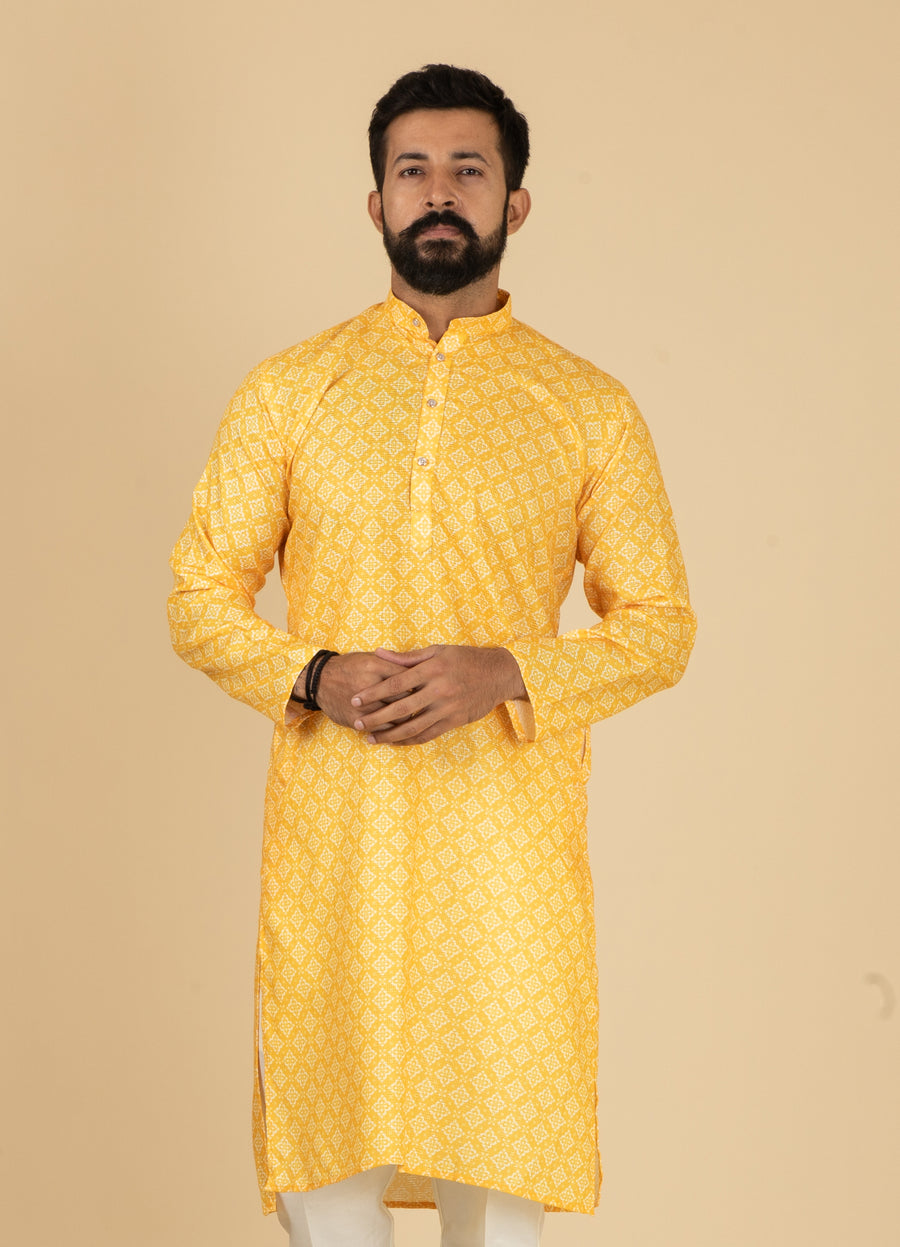 MLS PRINTED KURTA PAJAMA 2PCS