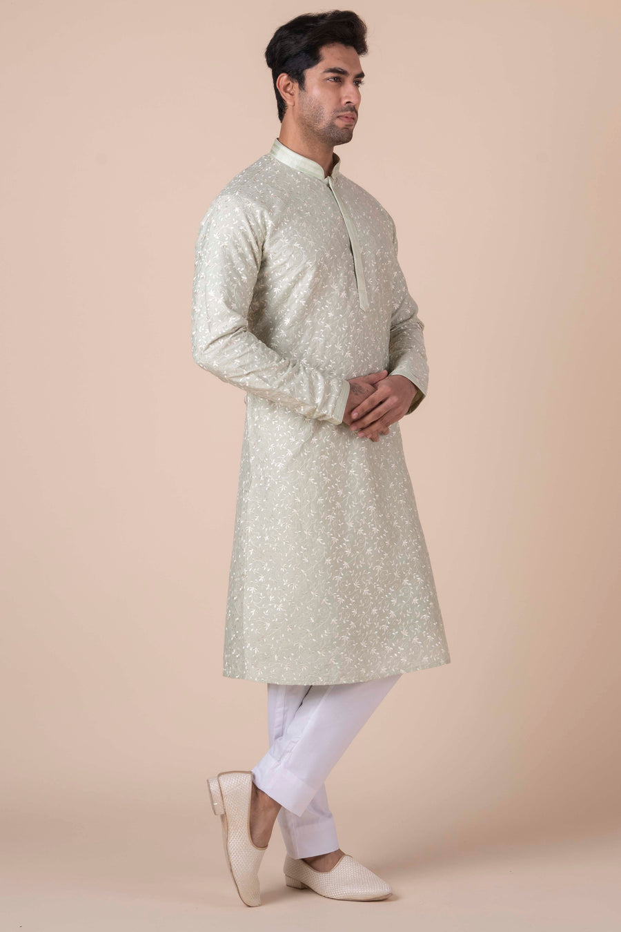 MLS EMBROIDERED KURTA PAJAMA