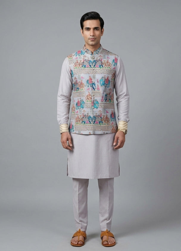 MLS KURTA JAWAHAR SET 3PCS