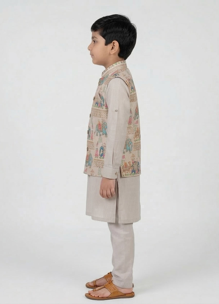 MLS KIDS KURTA JAWAHAR SET
