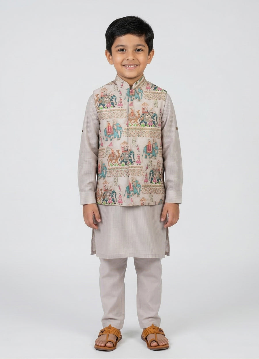 MLS KIDS KURTA JAWAHAR SET
