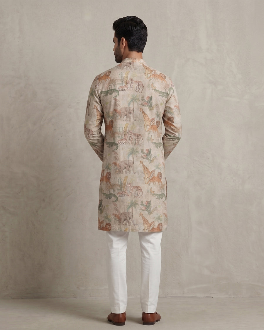 MLS PRINTED KURTA PAJAMA