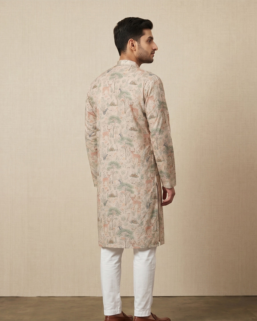 MLS PRINTED KURTA PAJAMA