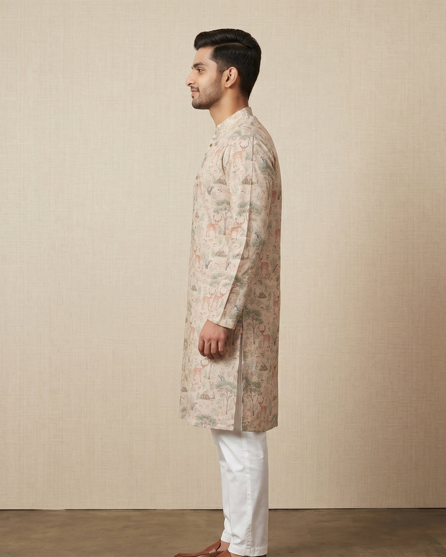 MLS PRINTED KURTA PAJAMA