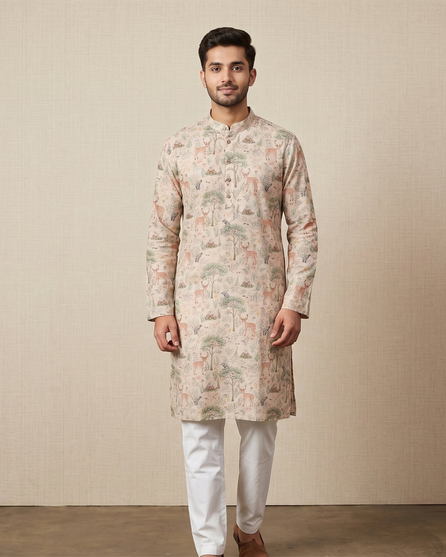 MLS PRINTED KURTA PAJAMA