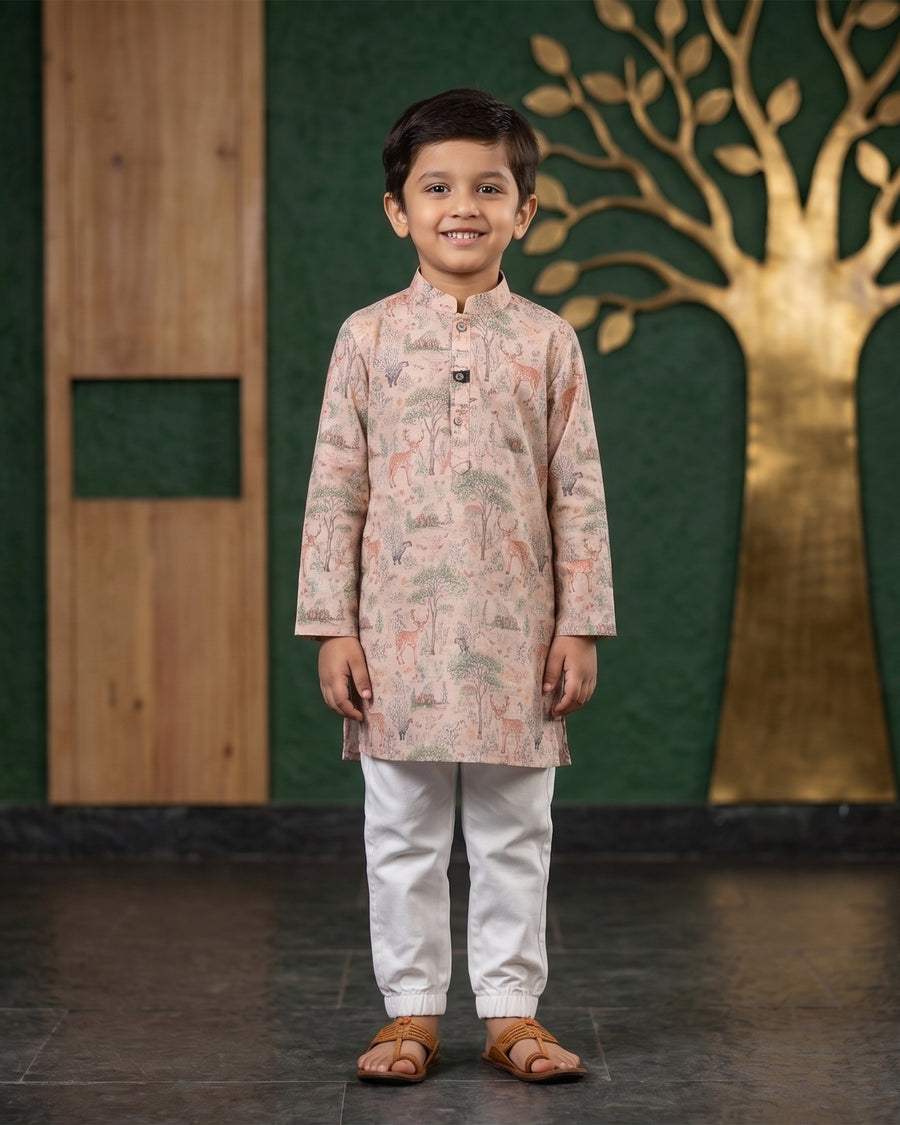 MLS PRINTED KIDS KURTA PAJAMA