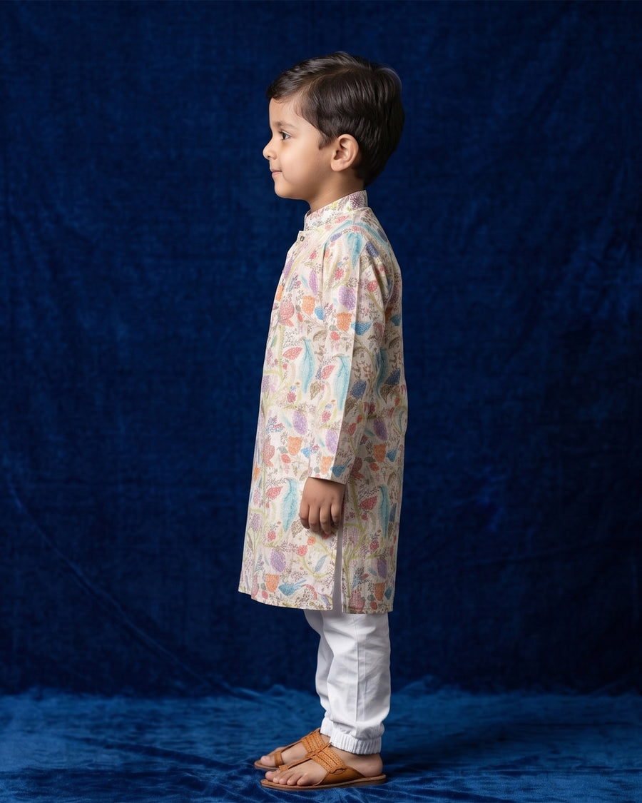 MLS PRINTED KIDS KURTA PAJAMA