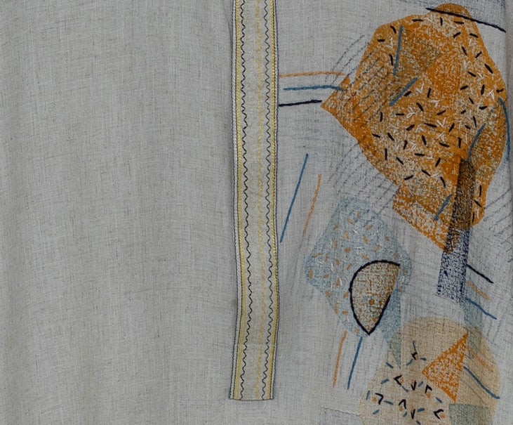 MLS EMBROIDERED KURTA PAJAMA 2PCS