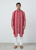 MLE EMBROIEDERED KURTA PAJAMA  STOLE 2PCS