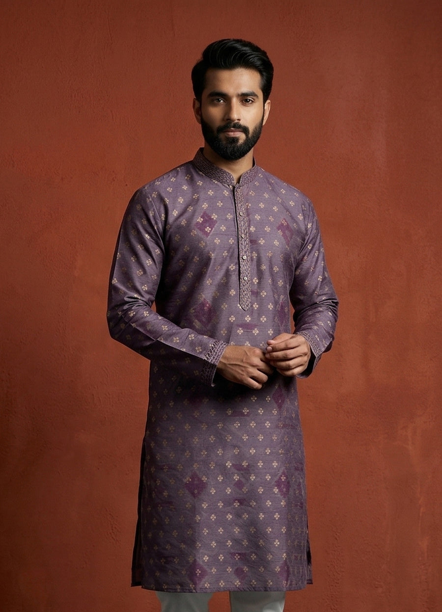 MLS SILK KURTA PAJAMA 2PCS