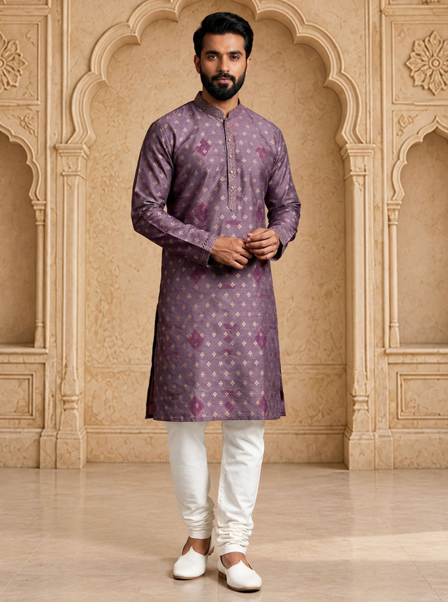 MLS SILK KURTA PAJAMA 2PCS