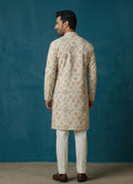 MLS EMBROIDERED KURTA PAJAMA 2PCS