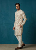 MLS EMBROIDERED KURTA PAJAMA 2PCS