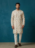 MLS EMBROIDERED KURTA PAJAMA 2PCS