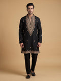 Silk Blend Embroidered Kurta Pajama 2Pc Gul-E-Rang
