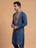 Silk Blend Embroidered Kurta Pajama 2Pc Gul-E-Rang