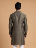 Silk Slend Self Embroidered Kurta Pajama 2Pc Prince