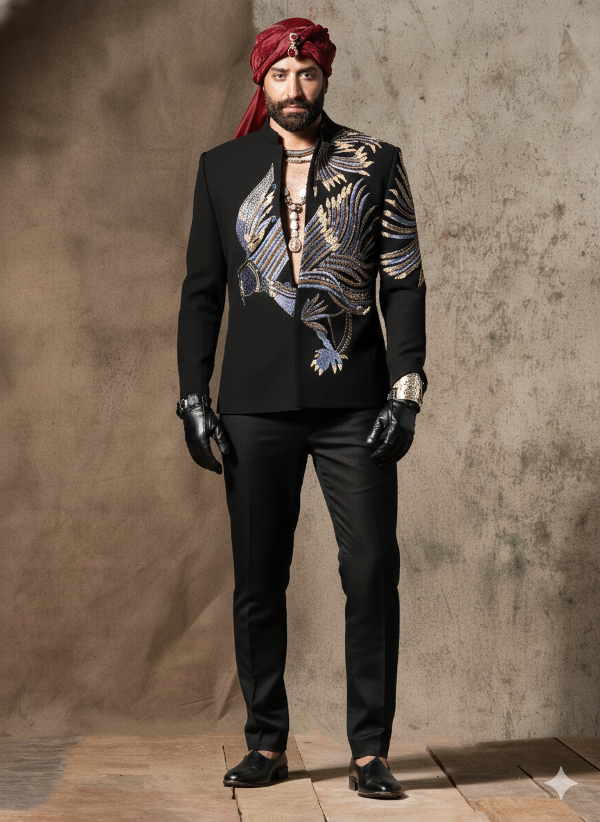 MLS EMBD. JODHPURI SUIT 2PCS