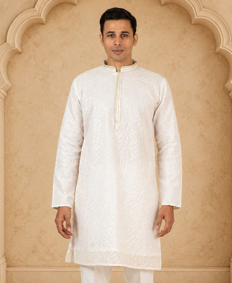 MLS EMBROIDERED KURTA PAJAMA