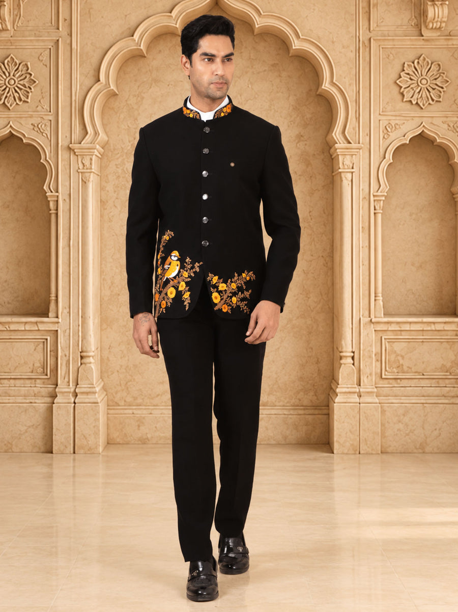 MLS EMBROIDERED JODHPURI SUIT 2PCS